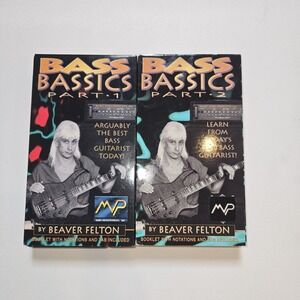 Bass Bassics Part 1 & 2 Beaver Felton VHS Tape Rare Instructional 1994 Video Pro